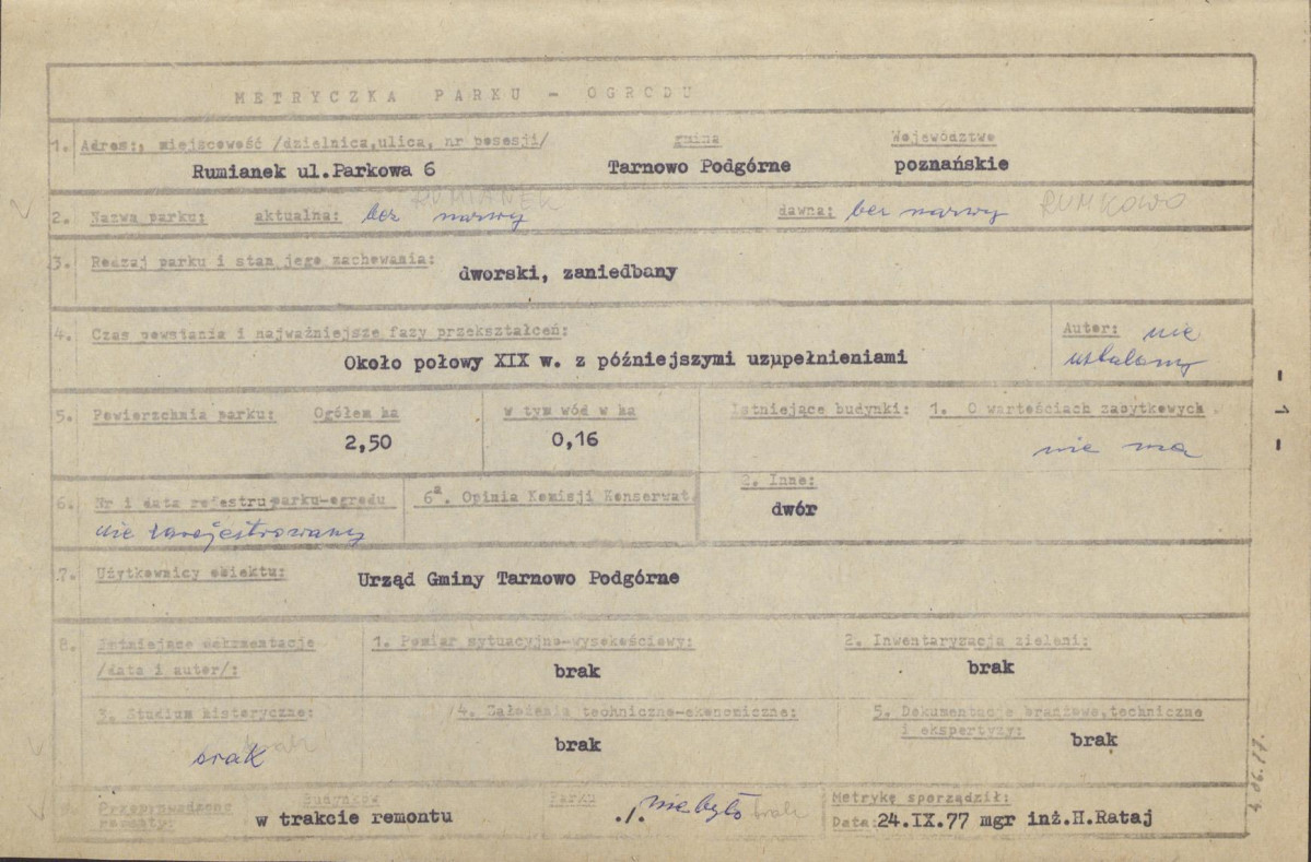 EP - Ewidencja parkowa, skan nr 7