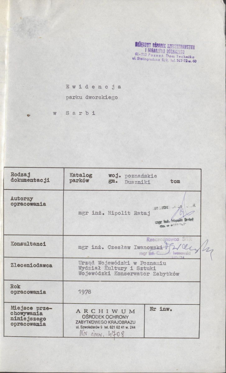 Ewidencja parkowa, skan nr 4