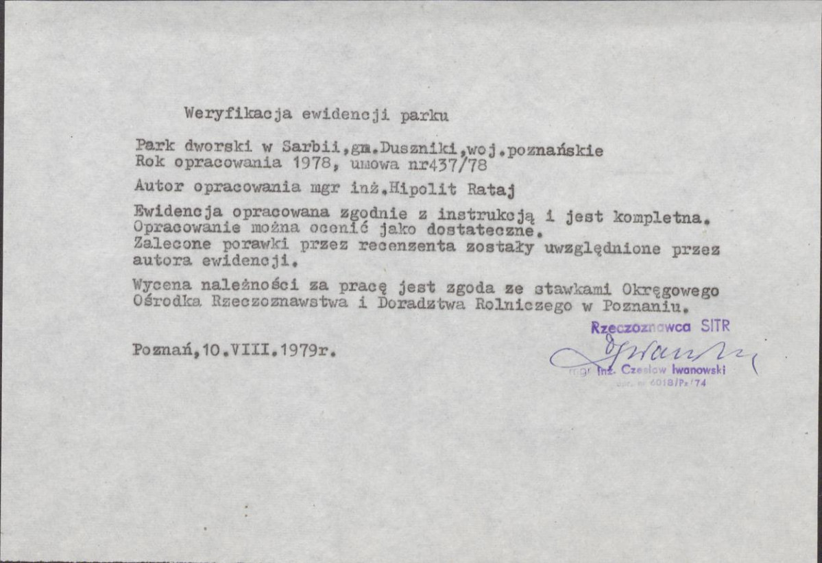 Ewidencja parkowa, skan nr 16