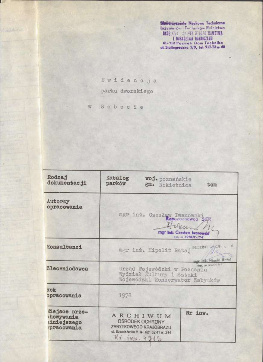 EP - Ewidencja parkowa, skan nr 4