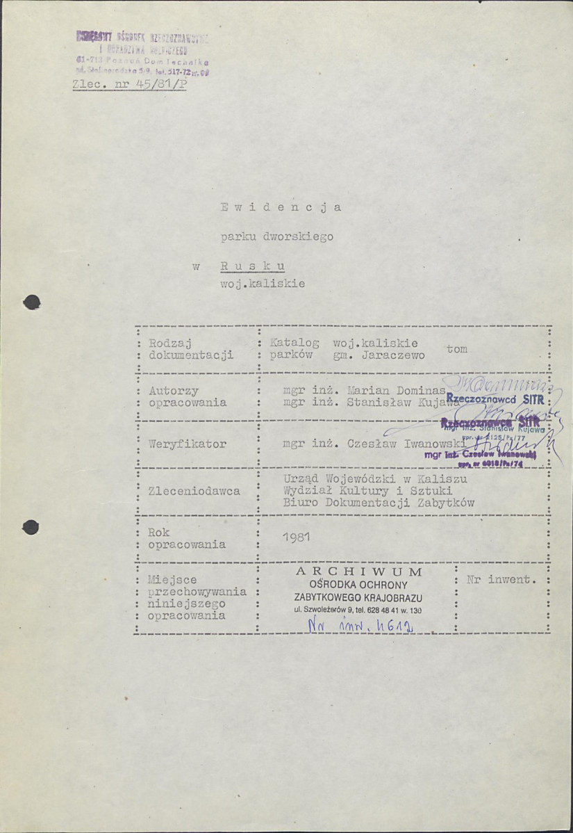 Ewidencja parkowa, skan nr 5