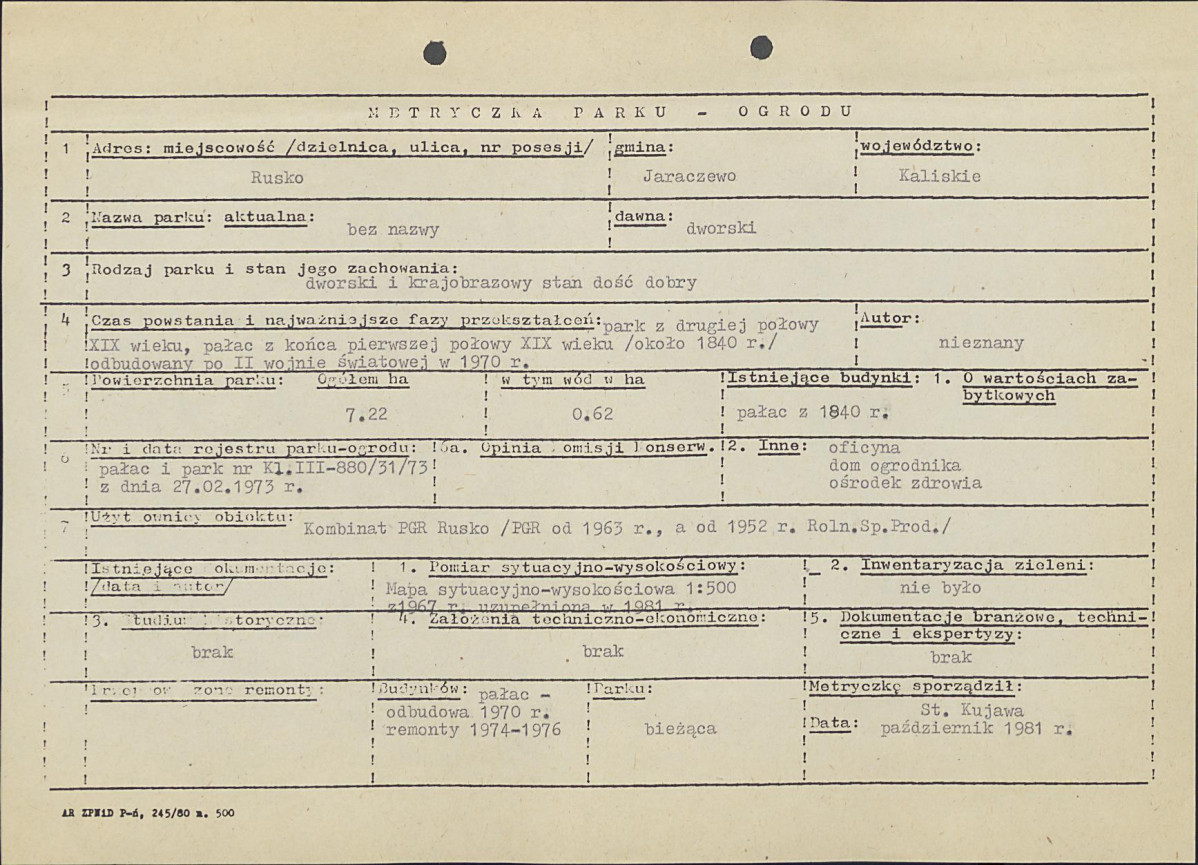 Ewidencja parkowa, skan nr 8