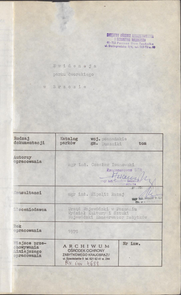 Ewidencja parkowa, skan nr 4