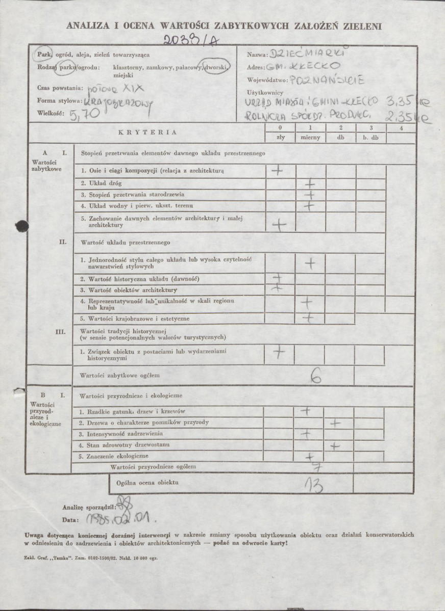 Ewidencja parkowa, skan nr 3