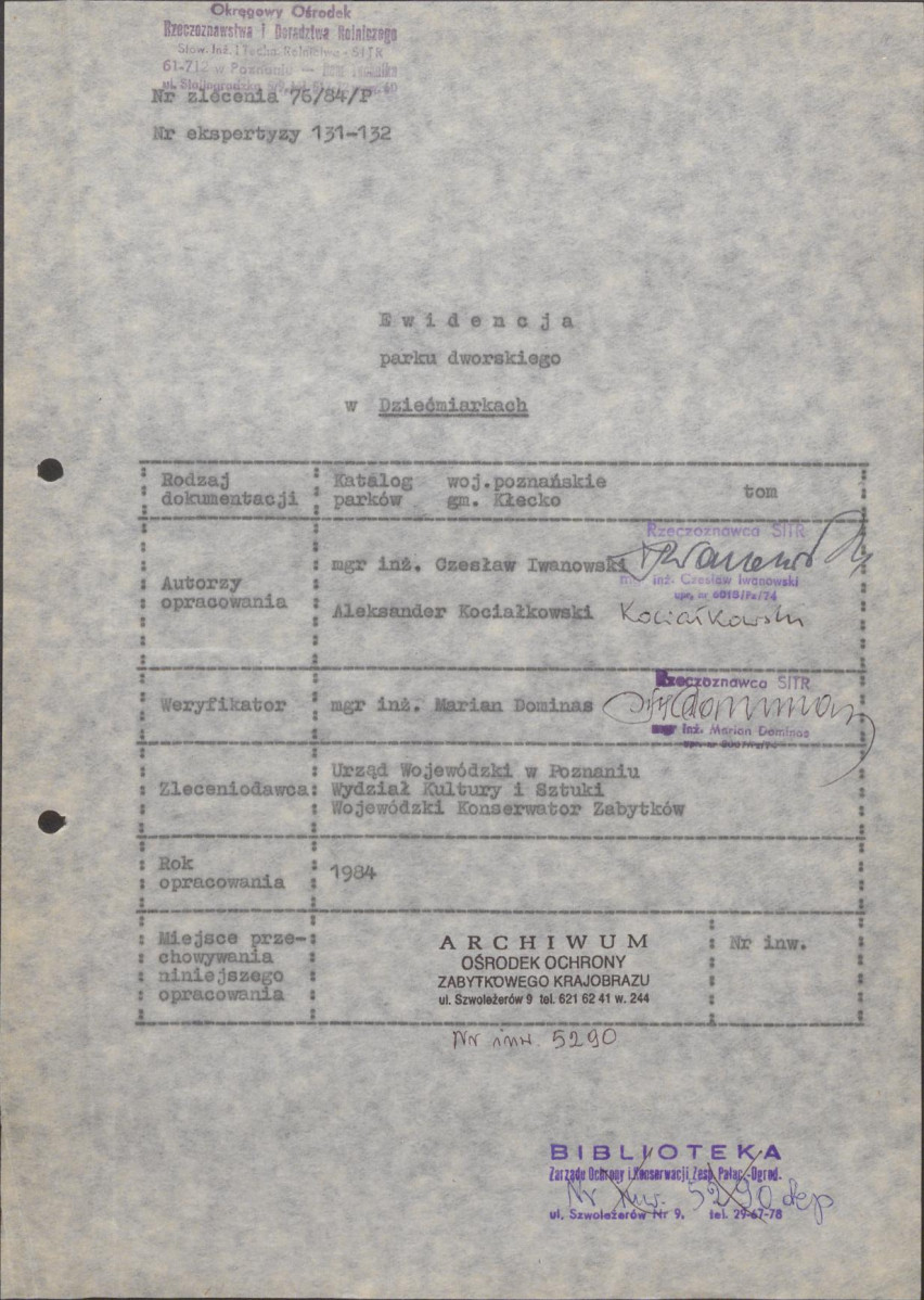 Ewidencja parkowa, skan nr 4