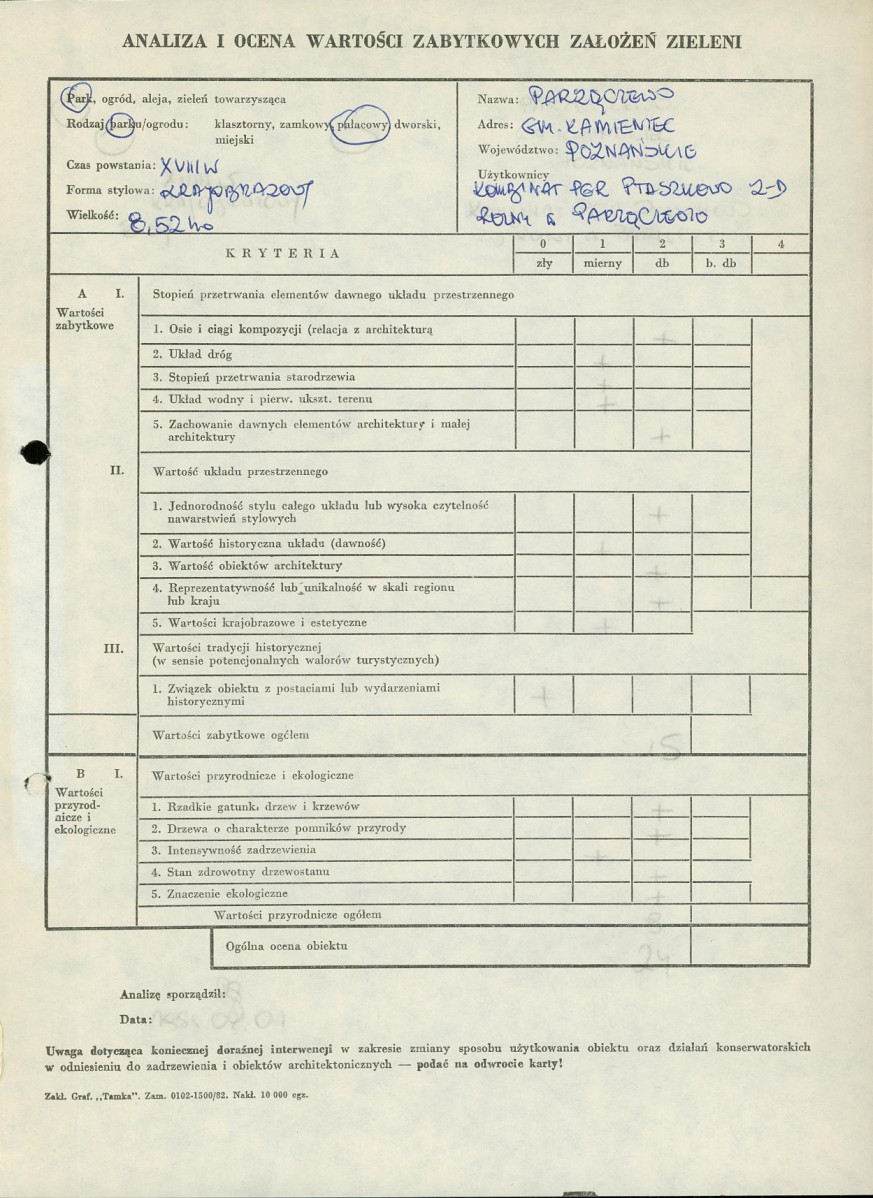 EP - Ewidencja parkowa, skan nr 3