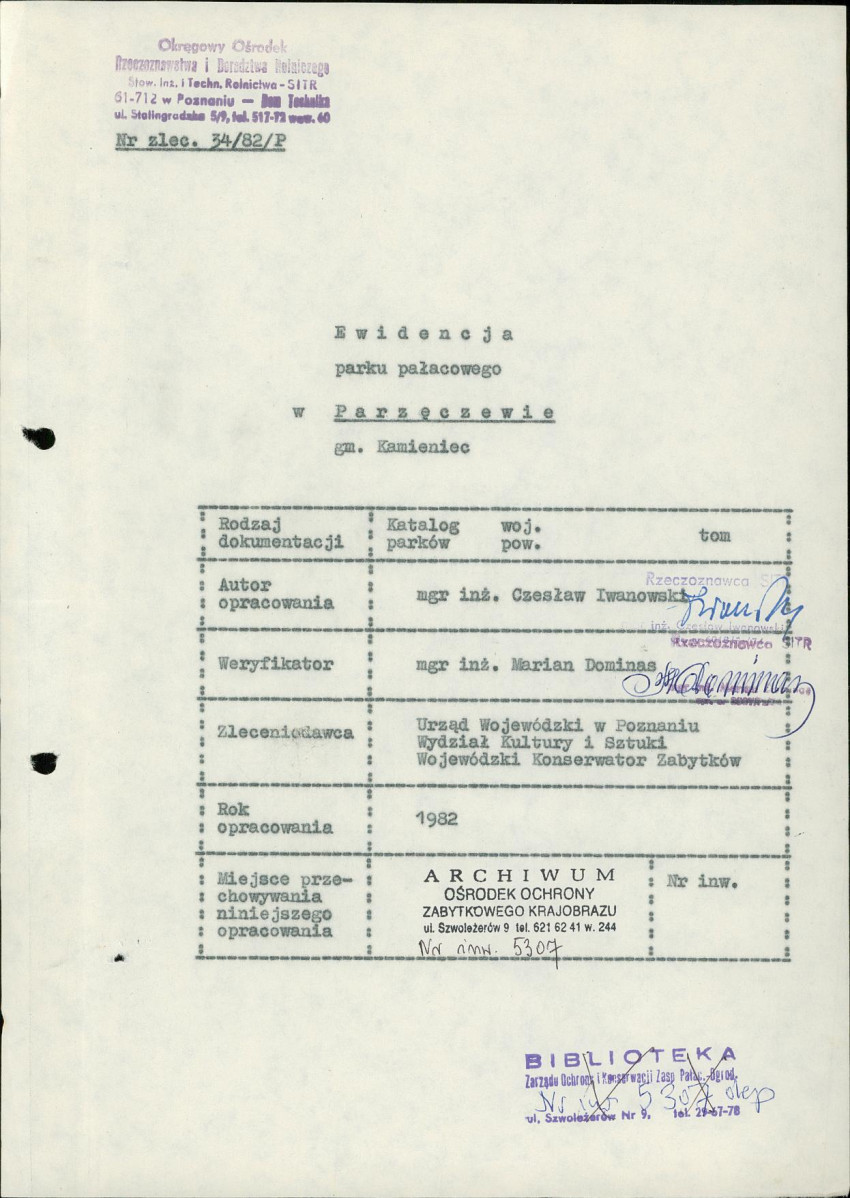 EP - Ewidencja parkowa, skan nr 4