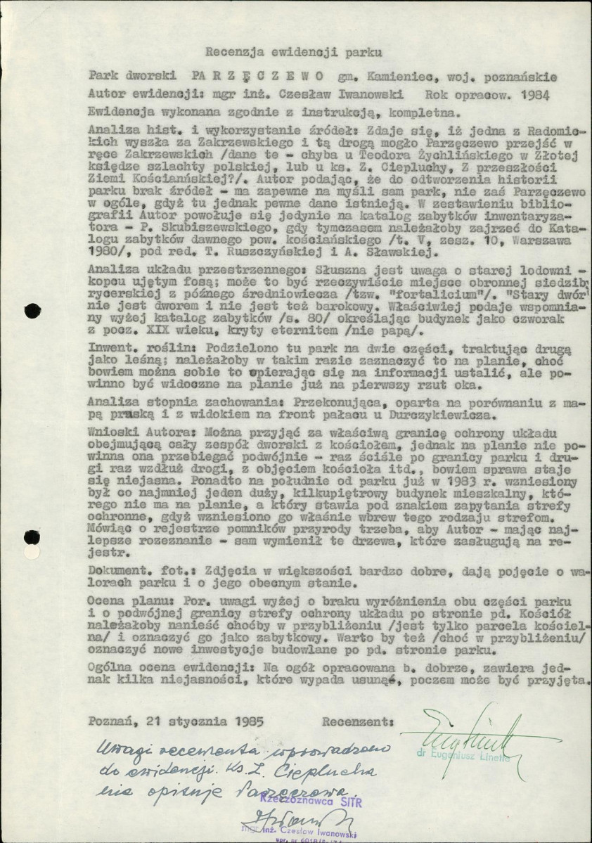 EP - Ewidencja parkowa, skan nr 5