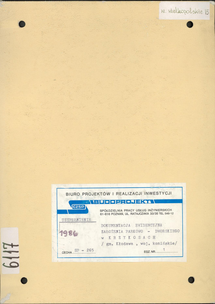 Ewidencja parkowa, skan nr 1