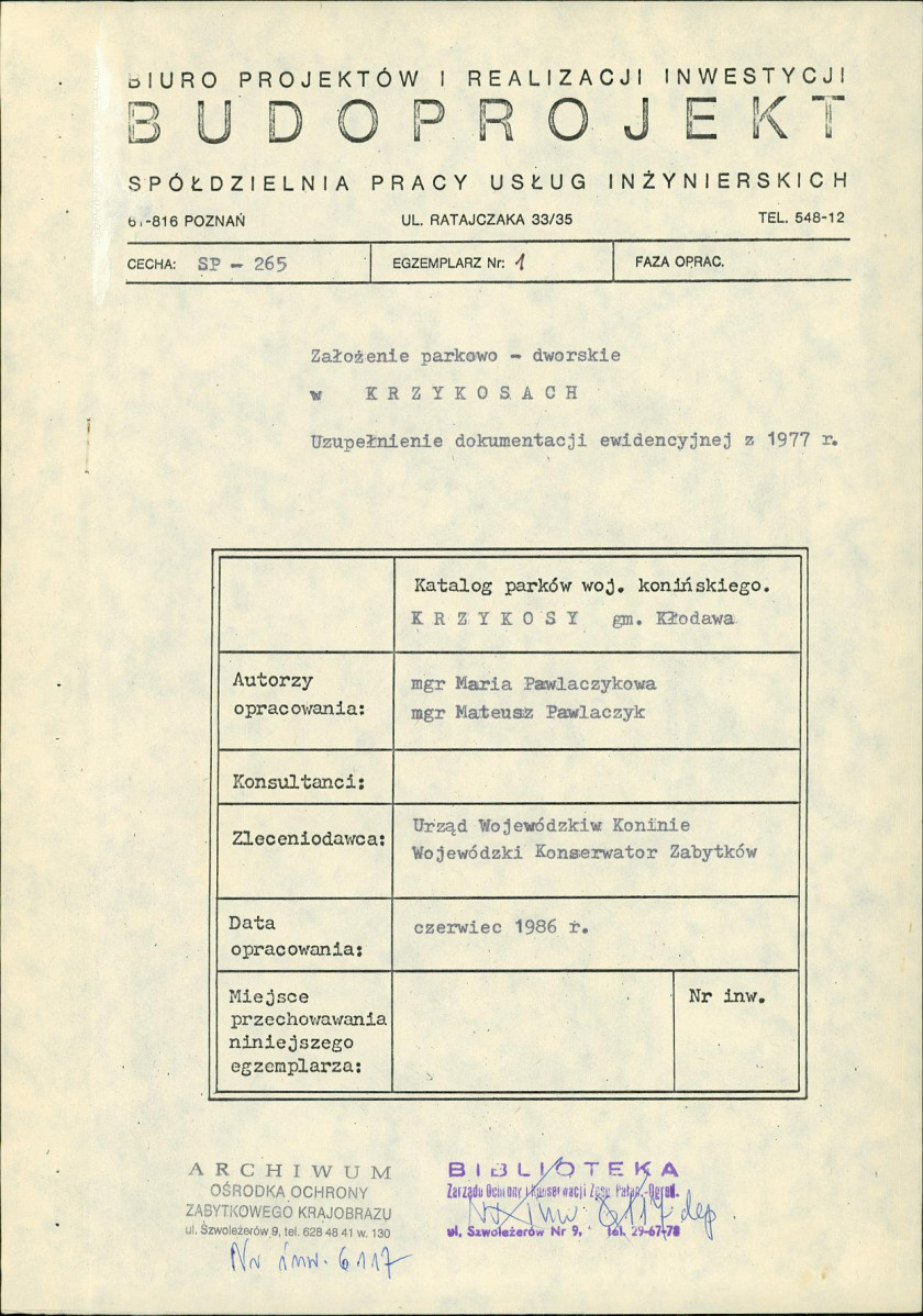 Ewidencja parkowa, skan nr 4