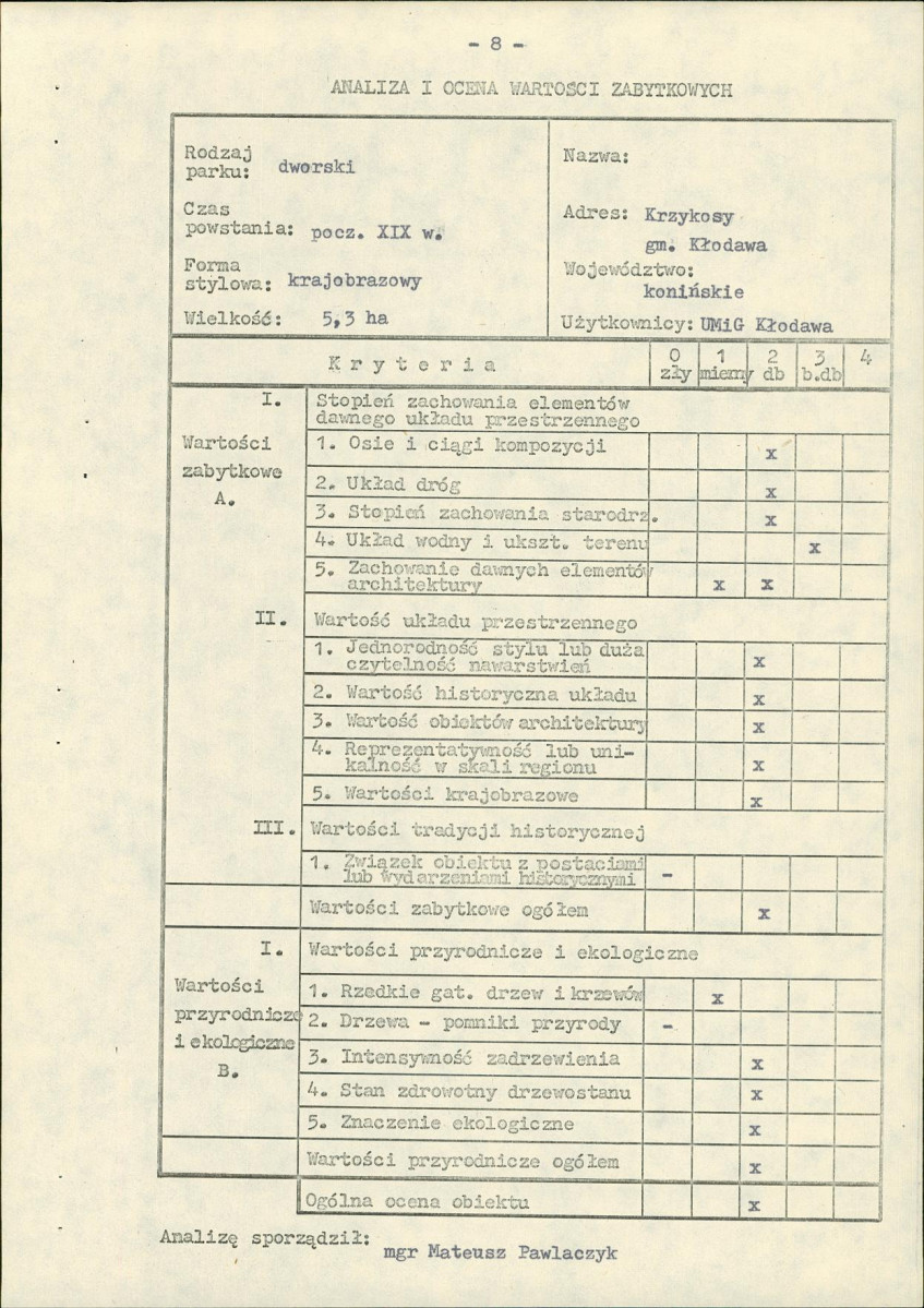 Ewidencja parkowa, skan nr 10
