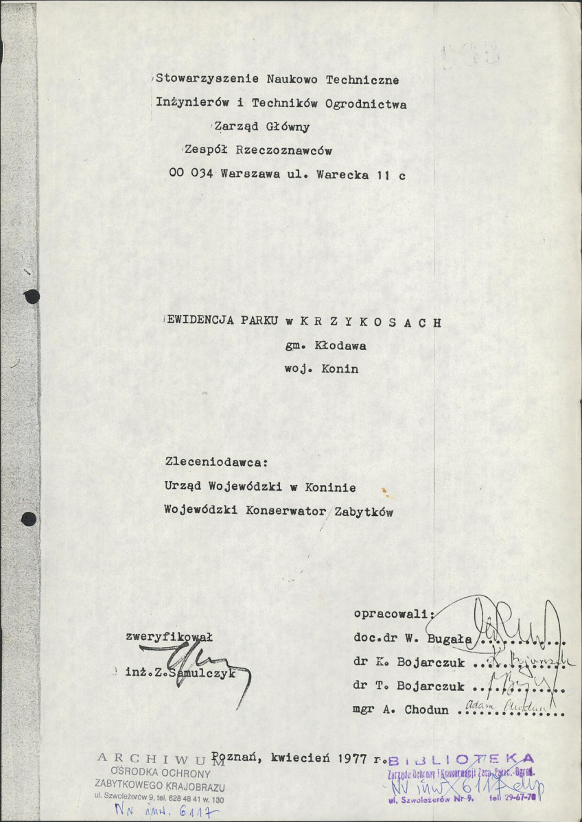 Ewidencja parkowa, skan nr 15