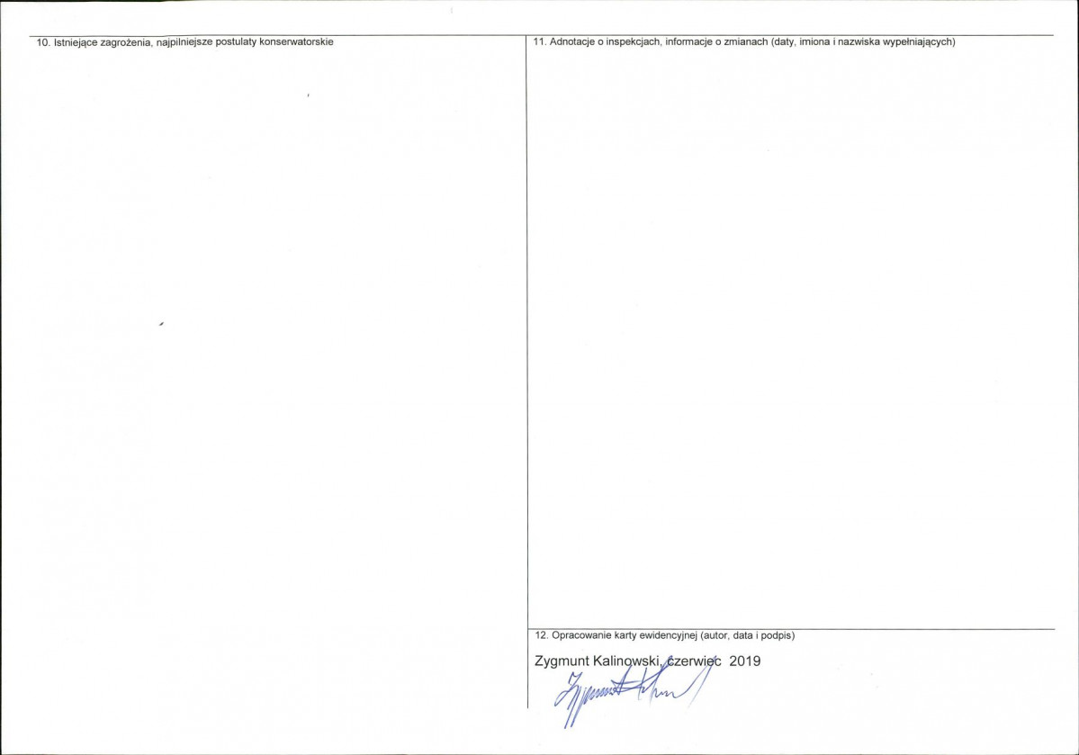 Karta obiektu niewpisanego do rejestru, skan nr 2