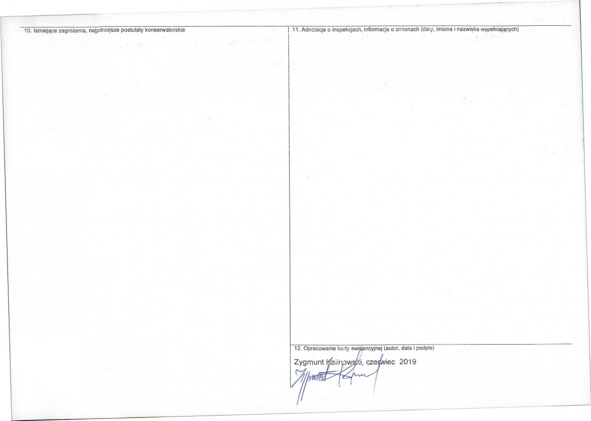 Karta obiektu niewpisanego do rejestru, skan nr 2