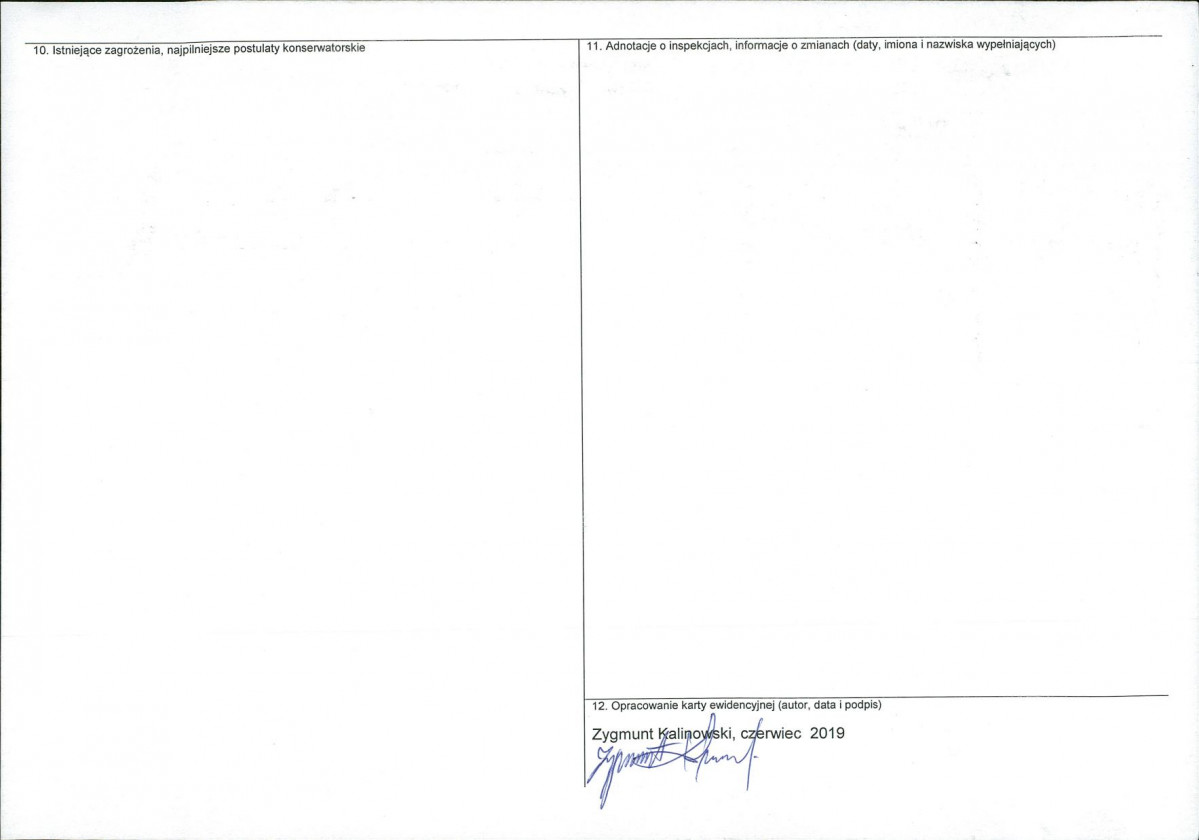 Karta obiektu niewpisanego do rejestru, skan nr 2