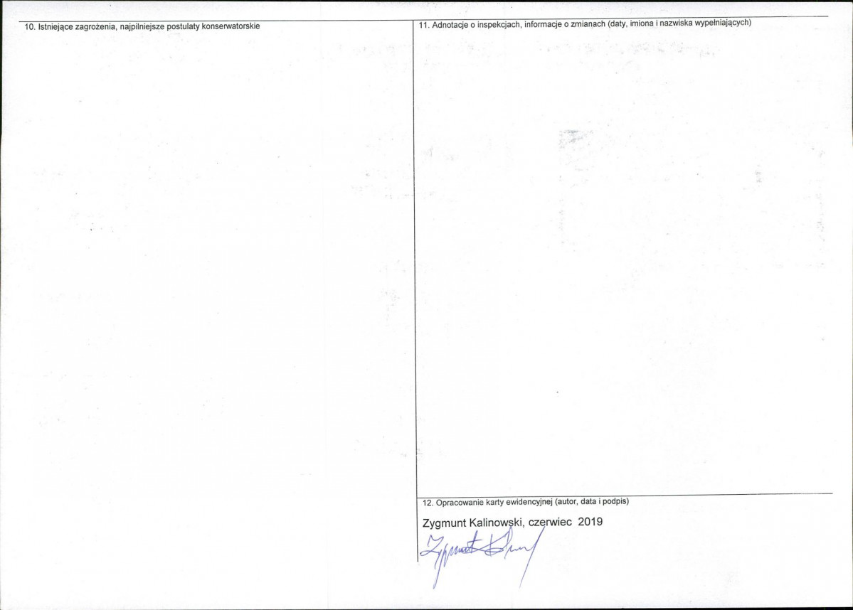 Karta obiektu niewpisanego do rejestru, skan nr 2