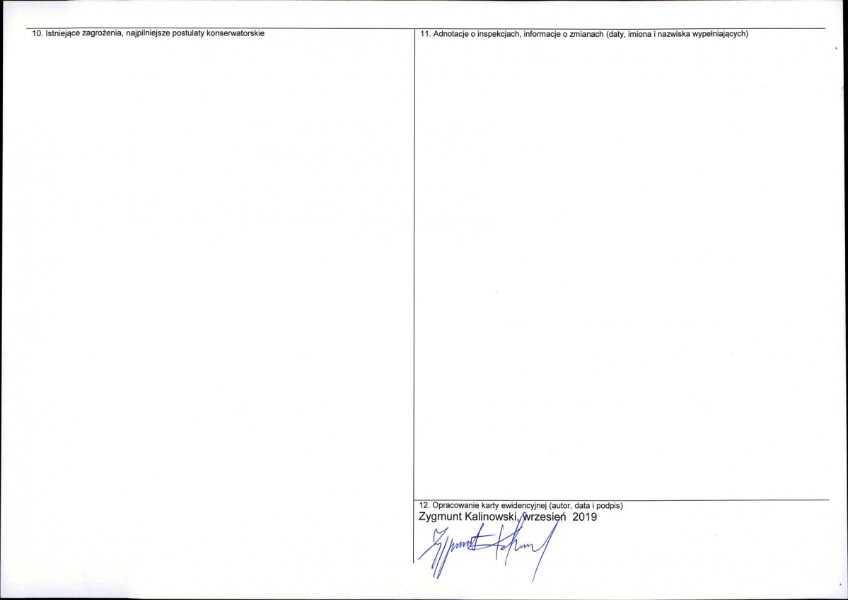 Karta obiektu niewpisanego do rejestru, skan nr 2