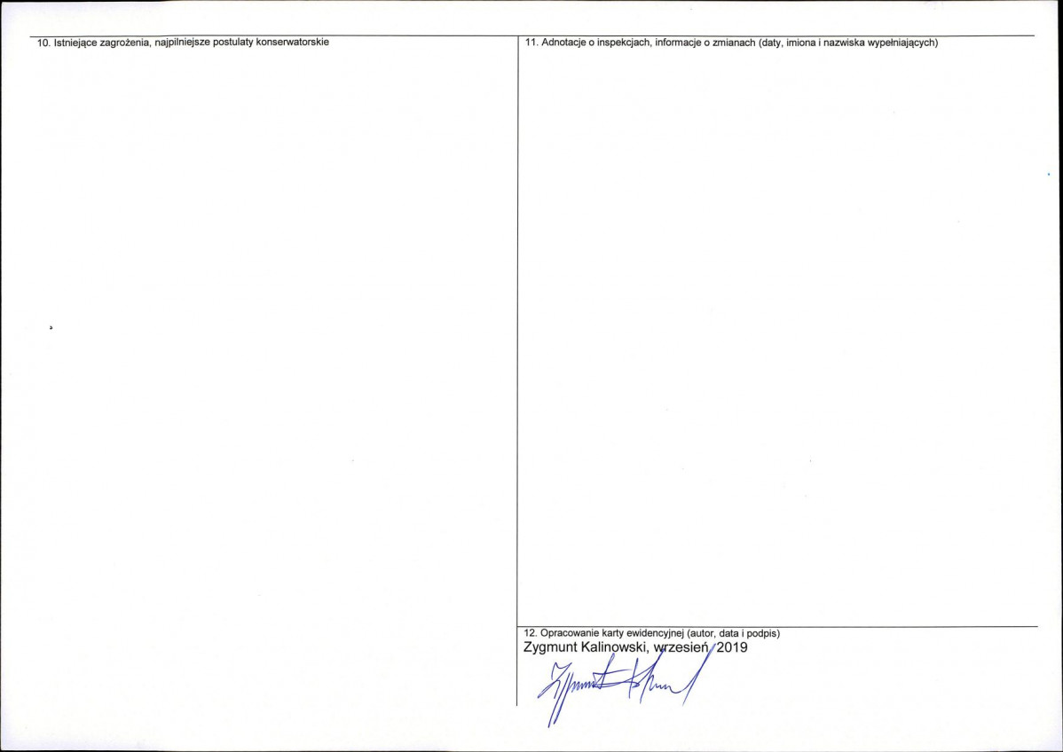 Karta obiektu niewpisanego do rejestru, skan nr 2