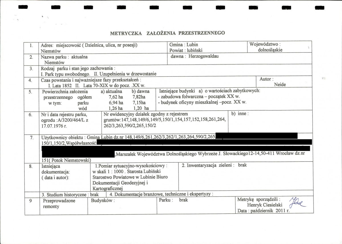EP - Ewidencja parkowa, skan nr 2