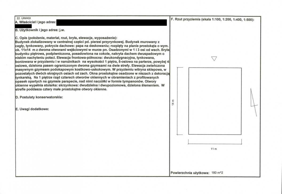 KEZN - Karta obiektu niewpisanego do rejestru, skan nr 2