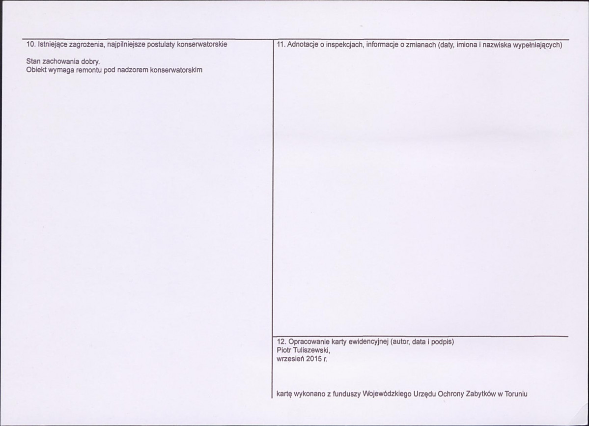 KEZN - Karta obiektu niewpisanego do rejestru, skan nr 2