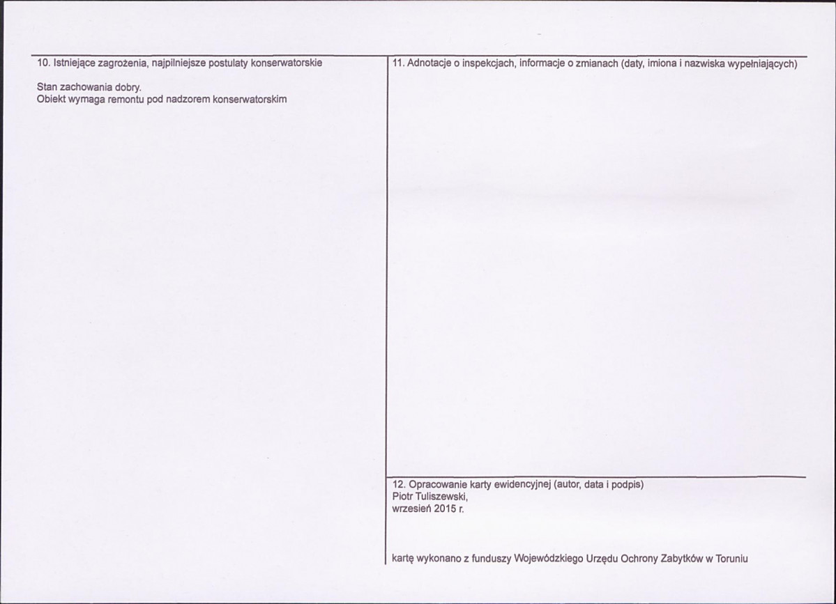KEZN - Karta obiektu niewpisanego do rejestru, skan nr 2
