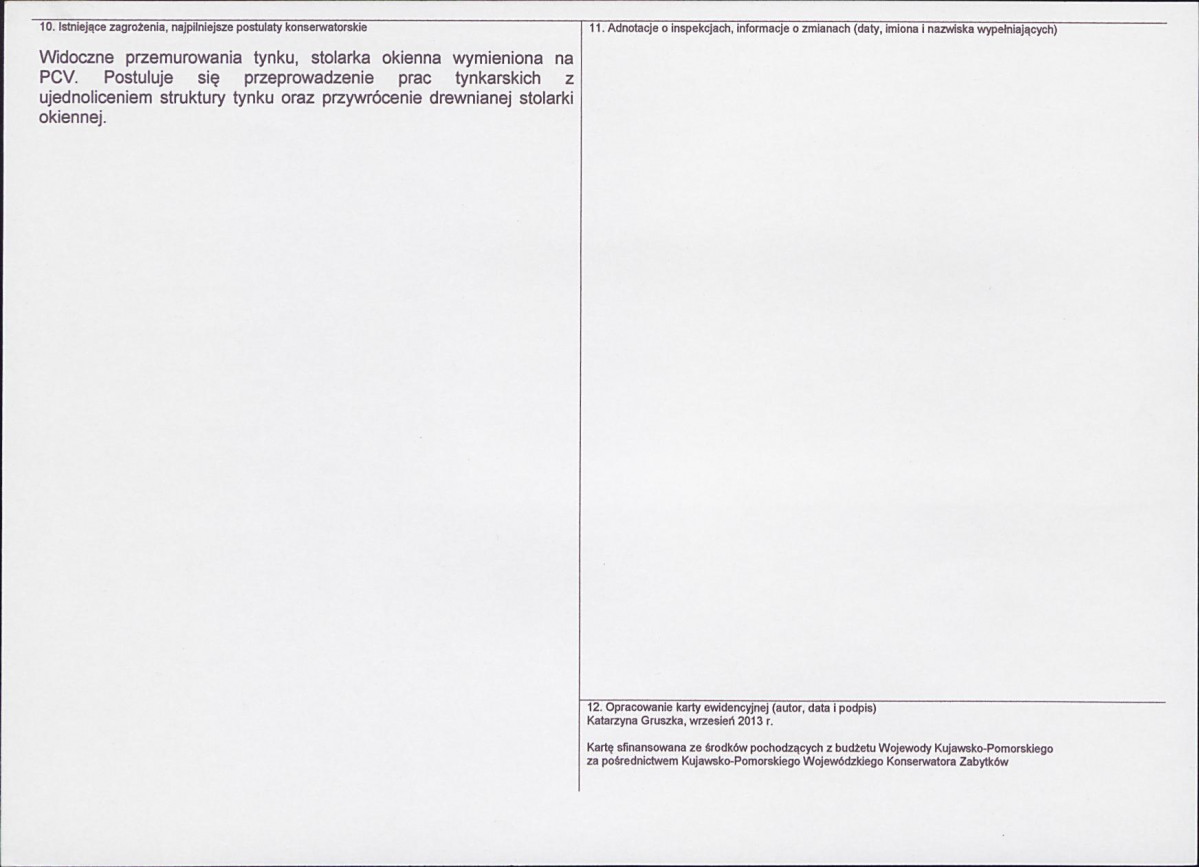 KEZN - Karta obiektu niewpisanego do rejestru, skan nr 2