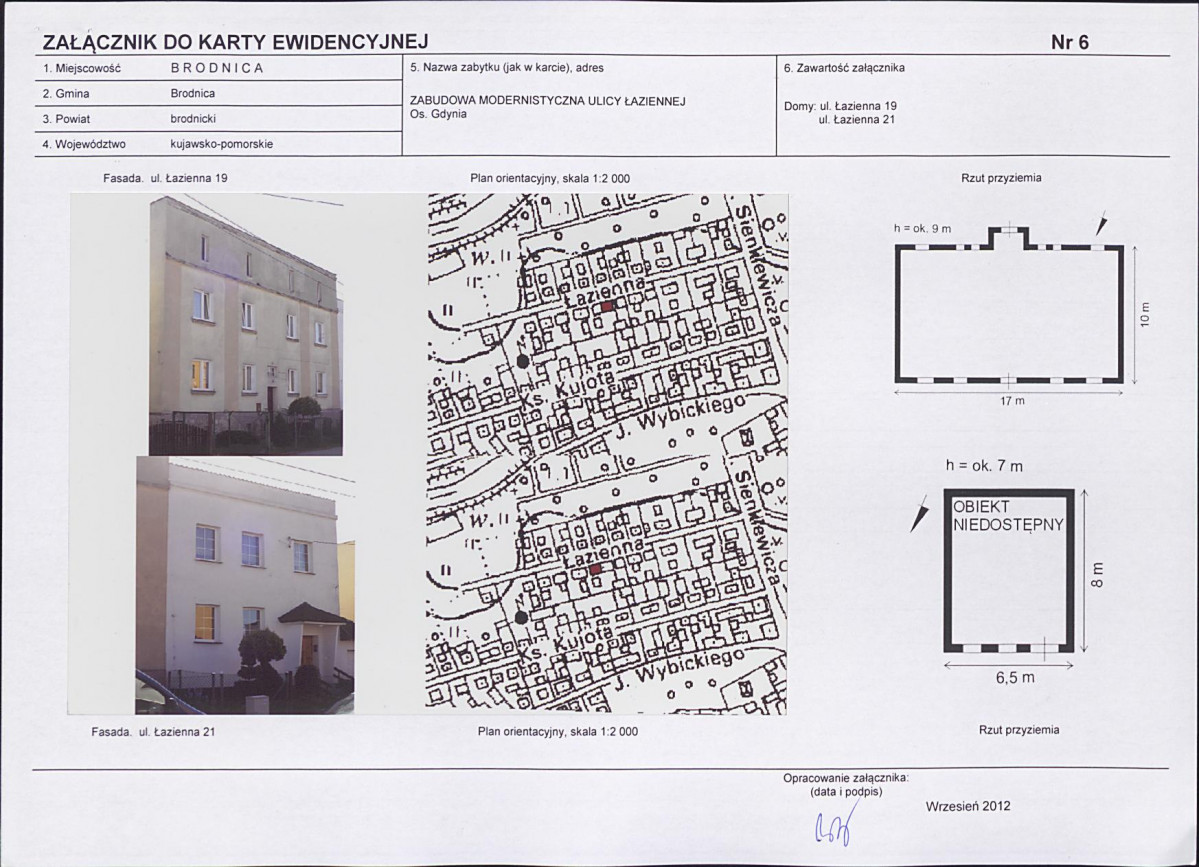 KEZN - Karta obiektu niewpisanego do rejestru, skan nr 8