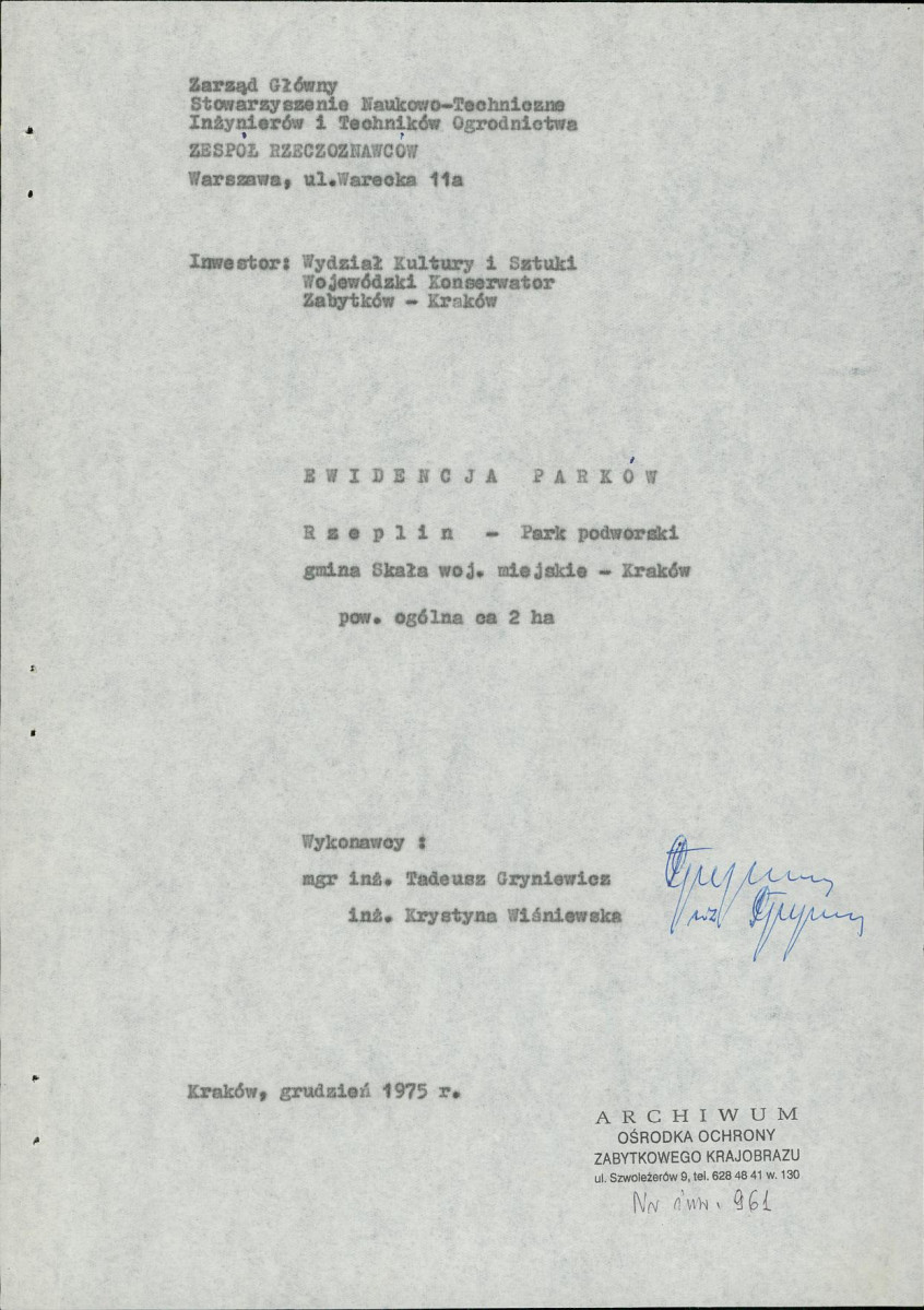 Ewidencja parkowa, skan nr 3