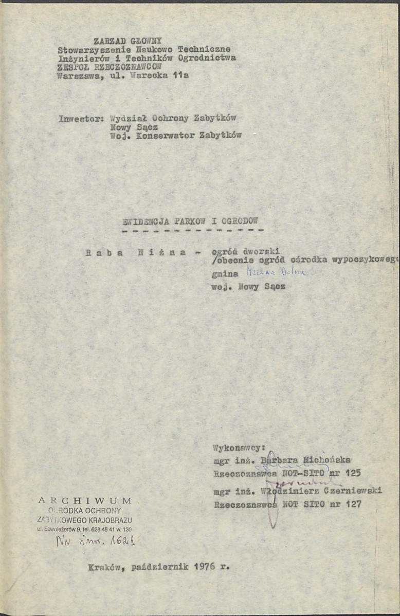 Ewidencja parkowa, skan nr 3