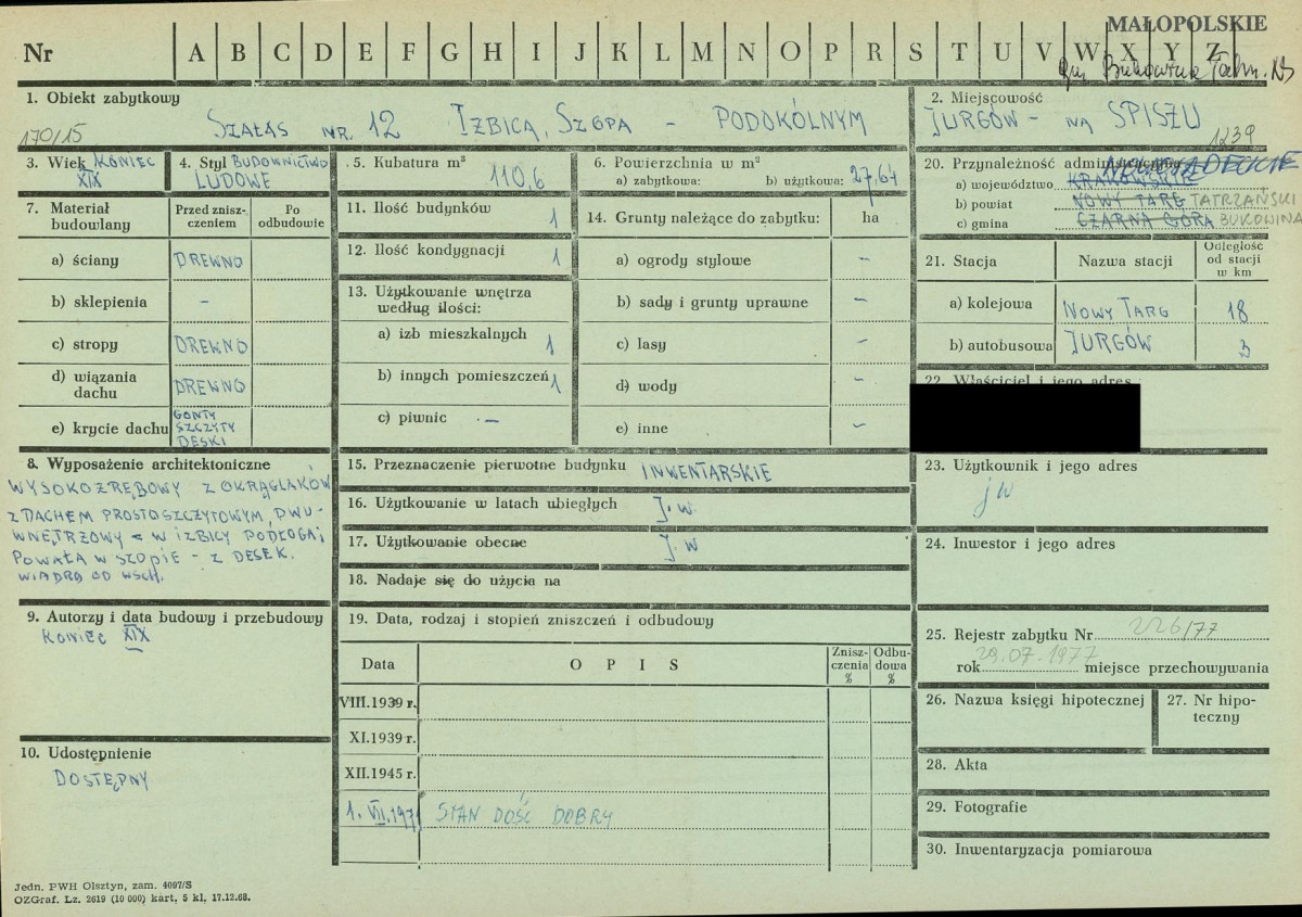 KZ - Karta zielona, skan nr 1