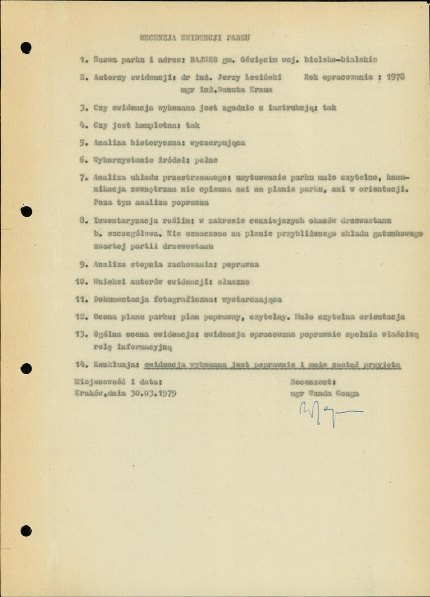 Ewidencja parkowa, skan nr 4