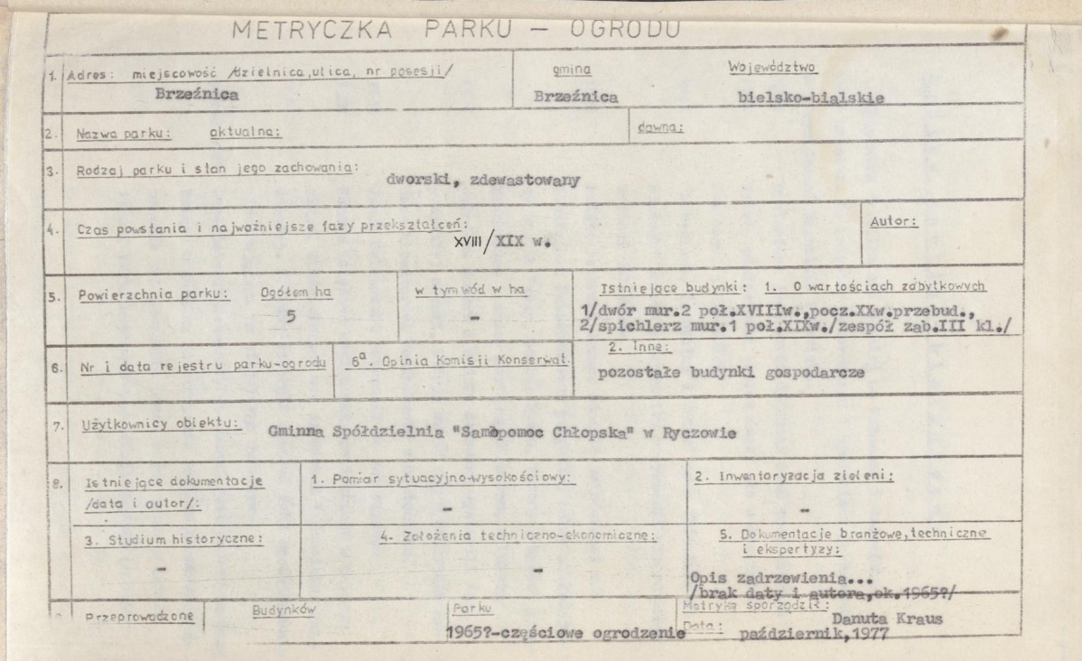 Ewidencja parkowa, skan nr 7