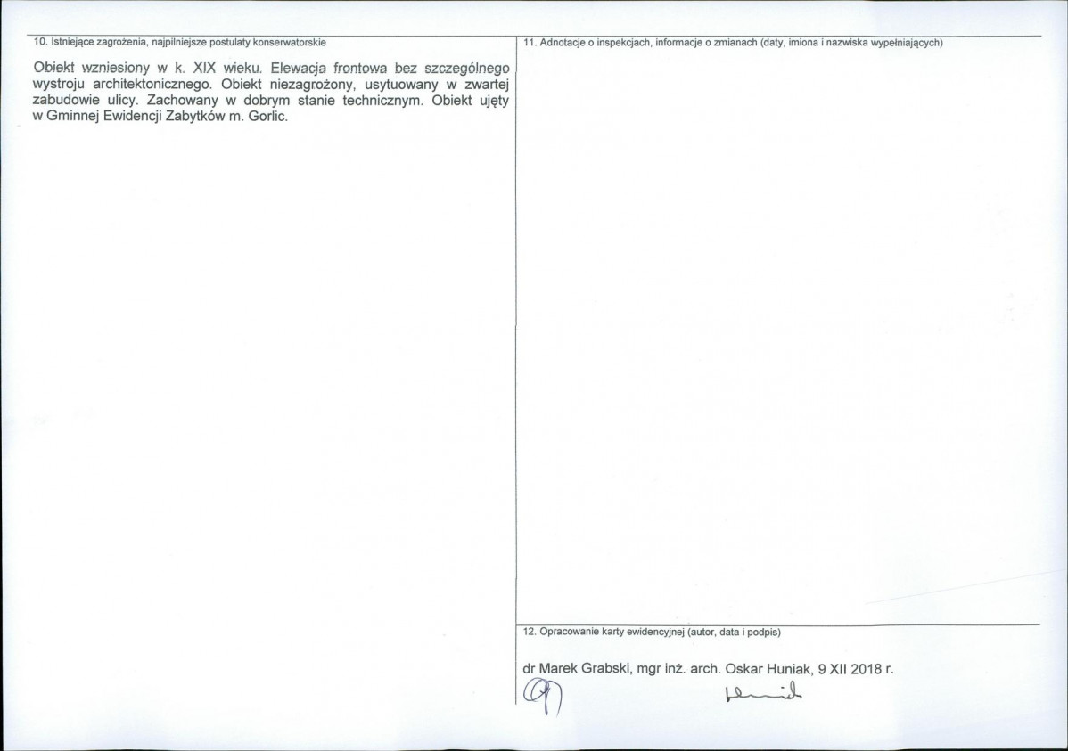 Karta obiektu niewpisanego do rejestru, skan nr 2