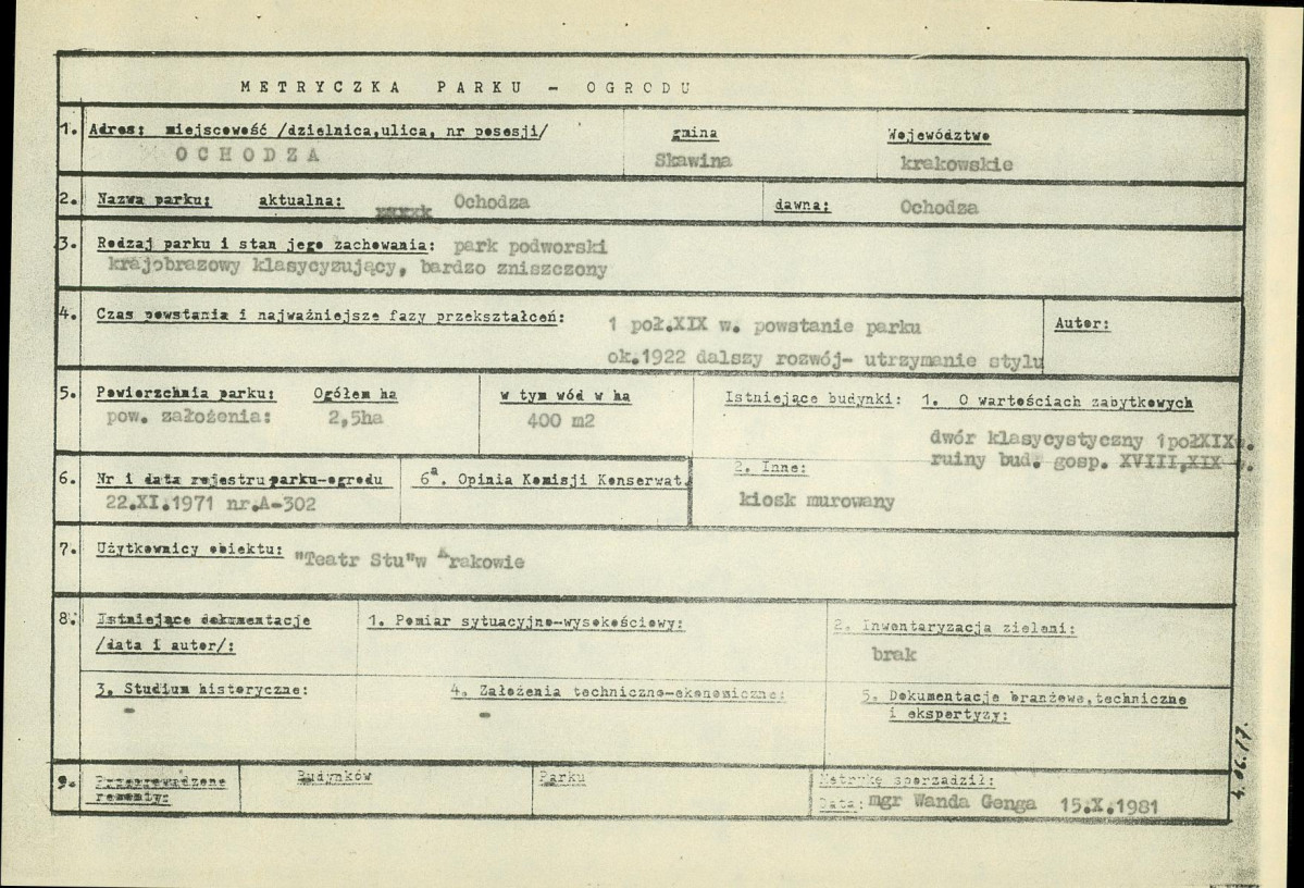 Ewidencja parkowa, skan nr 5