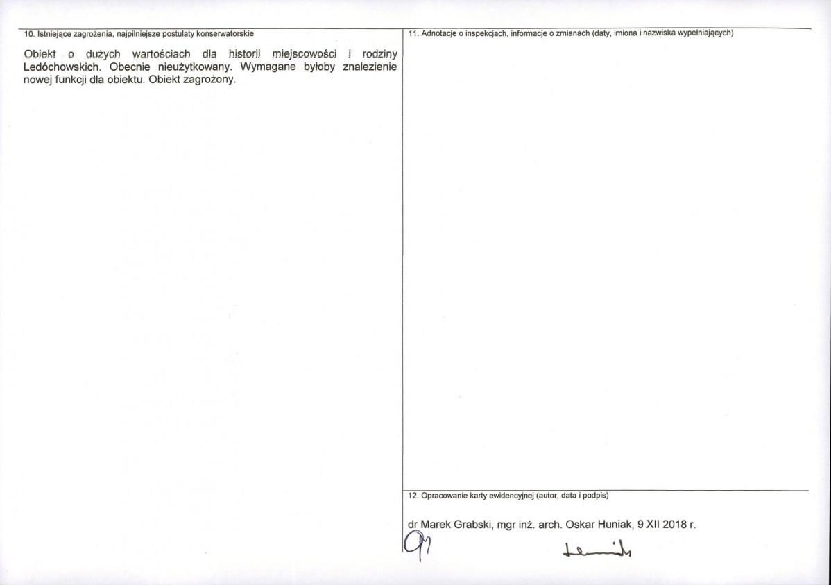 KEZN - Karta obiektu niewpisanego do rejestru, skan nr 2