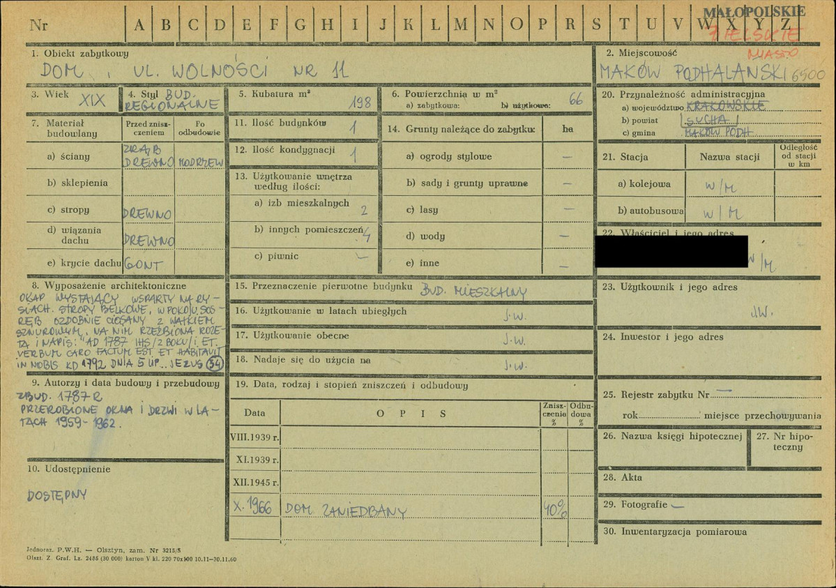 KZ - Karta zielona, skan nr 1