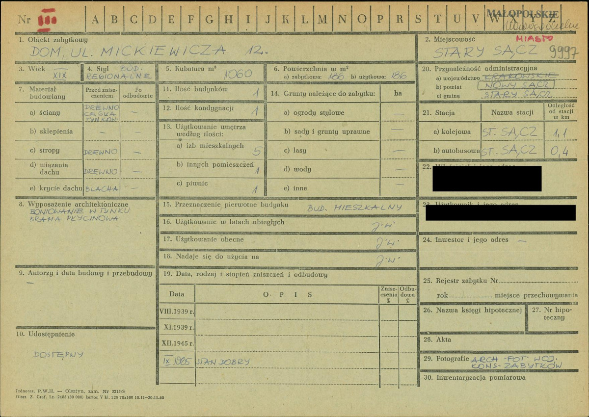 KZ - Karta zielona, skan nr 1