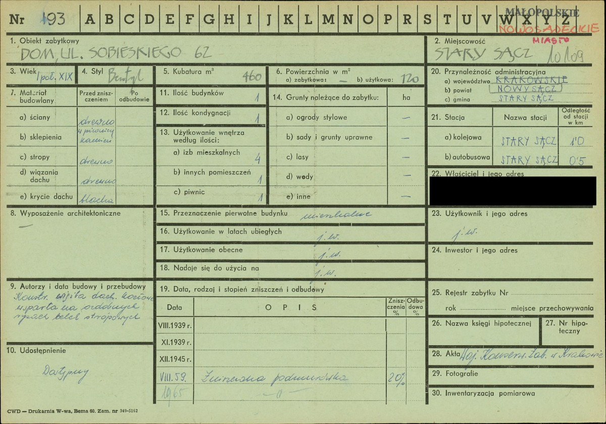 KZ - Karta zielona, skan nr 1