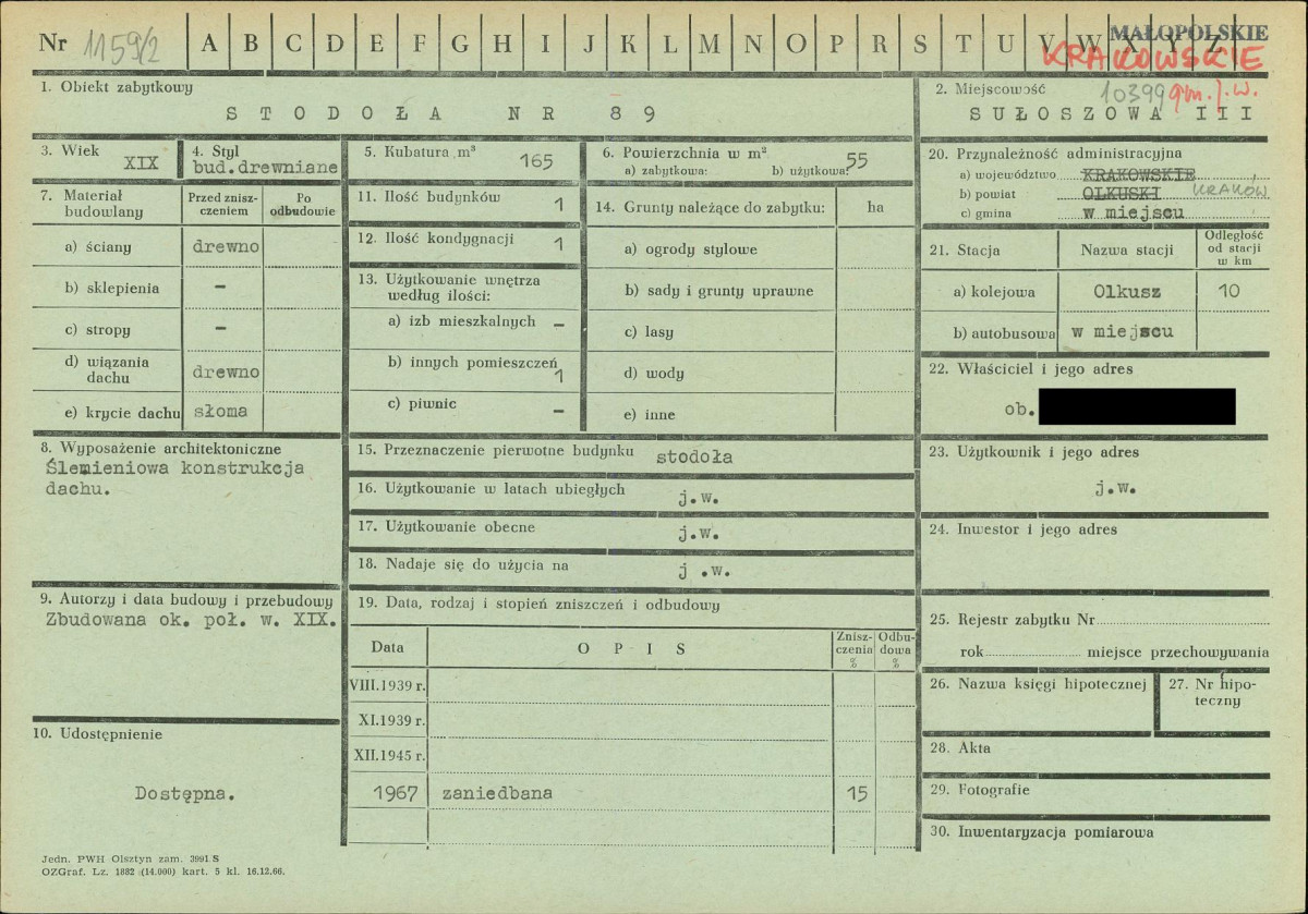 KZ - Karta zielona, skan nr 1
