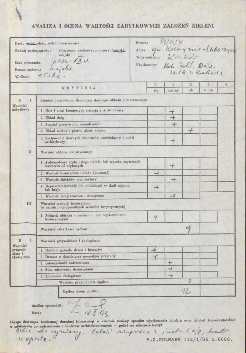 Ewidencja parkowa, skan nr 3