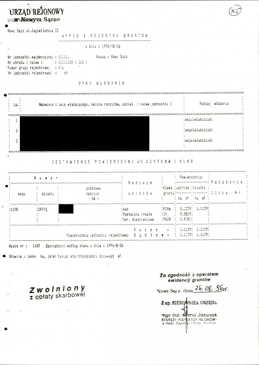 EP - Ewidencja parkowa, skan nr 8