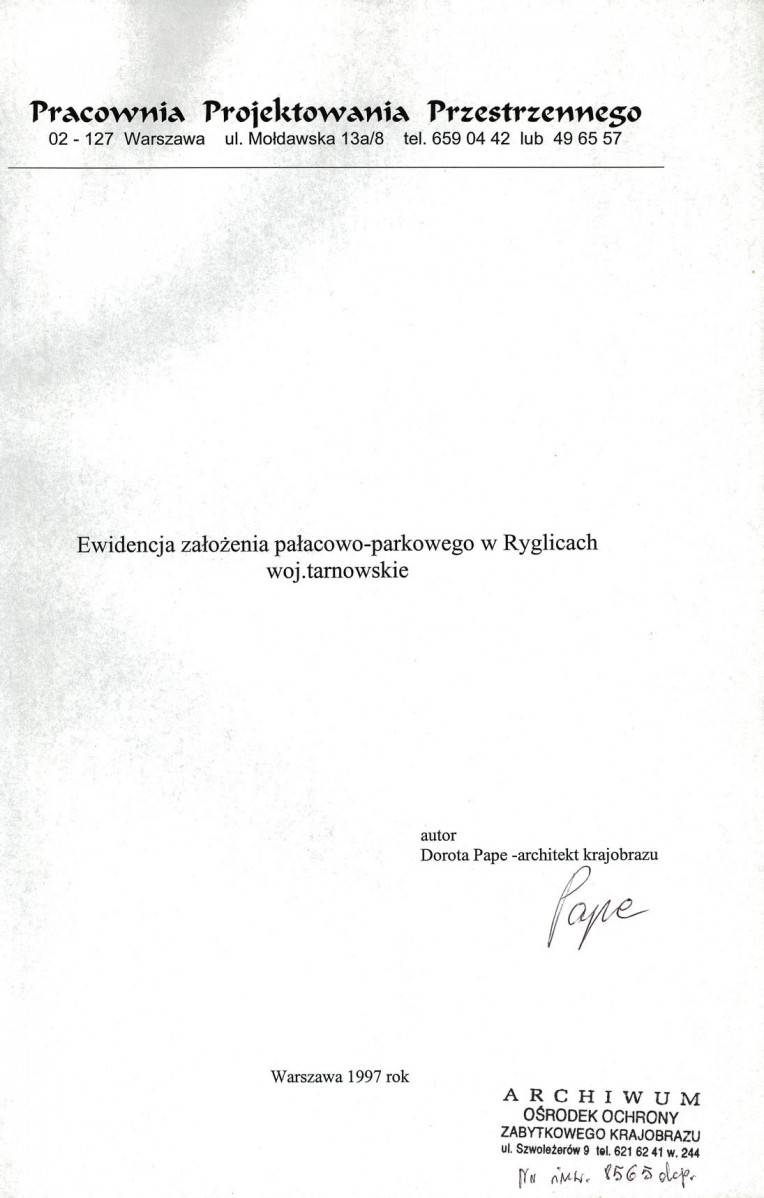 EP - Ewidencja parkowa, skan nr 4