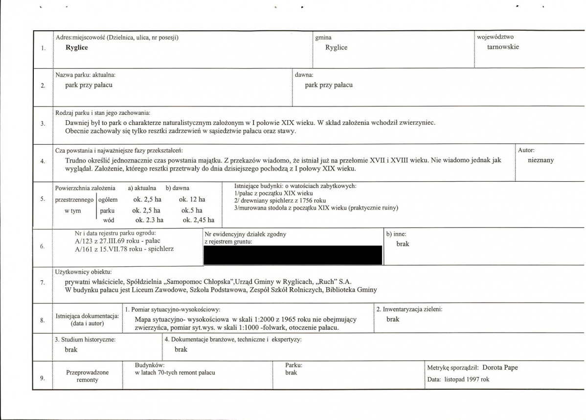 EP - Ewidencja parkowa, skan nr 7