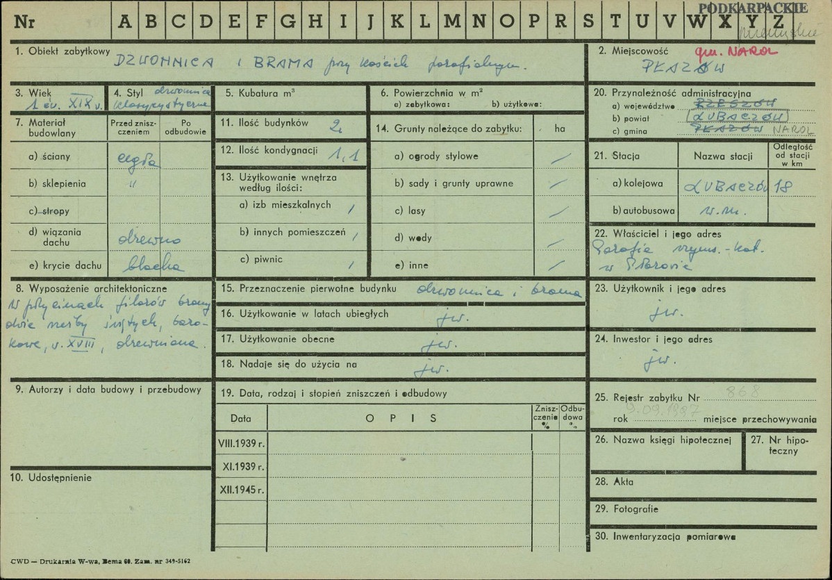 Karta zielona, skan nr 1