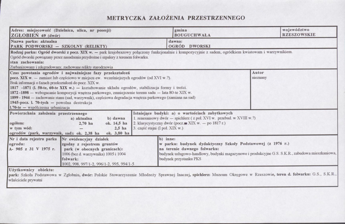 Ewidencja parkowa, skan nr 8