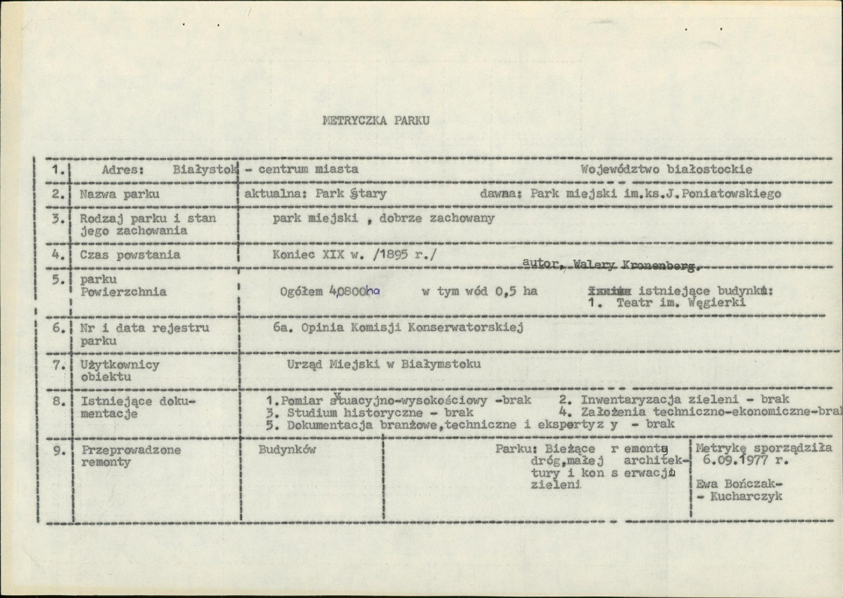 Ewidencja parkowa, skan nr 7