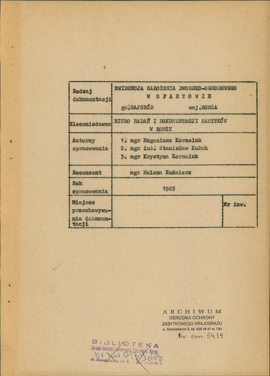 EP - Ewidencja parkowa, skan nr 4