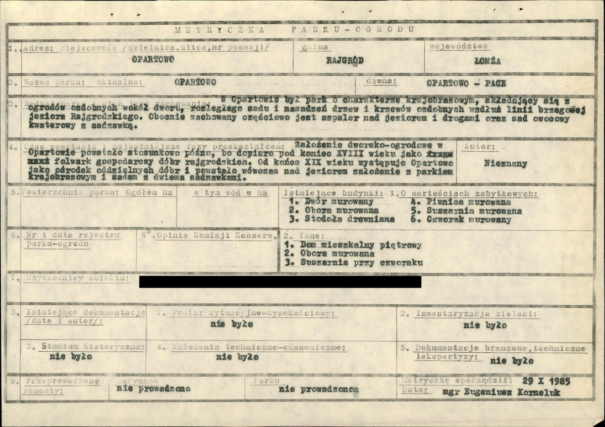 EP - Ewidencja parkowa, skan nr 6