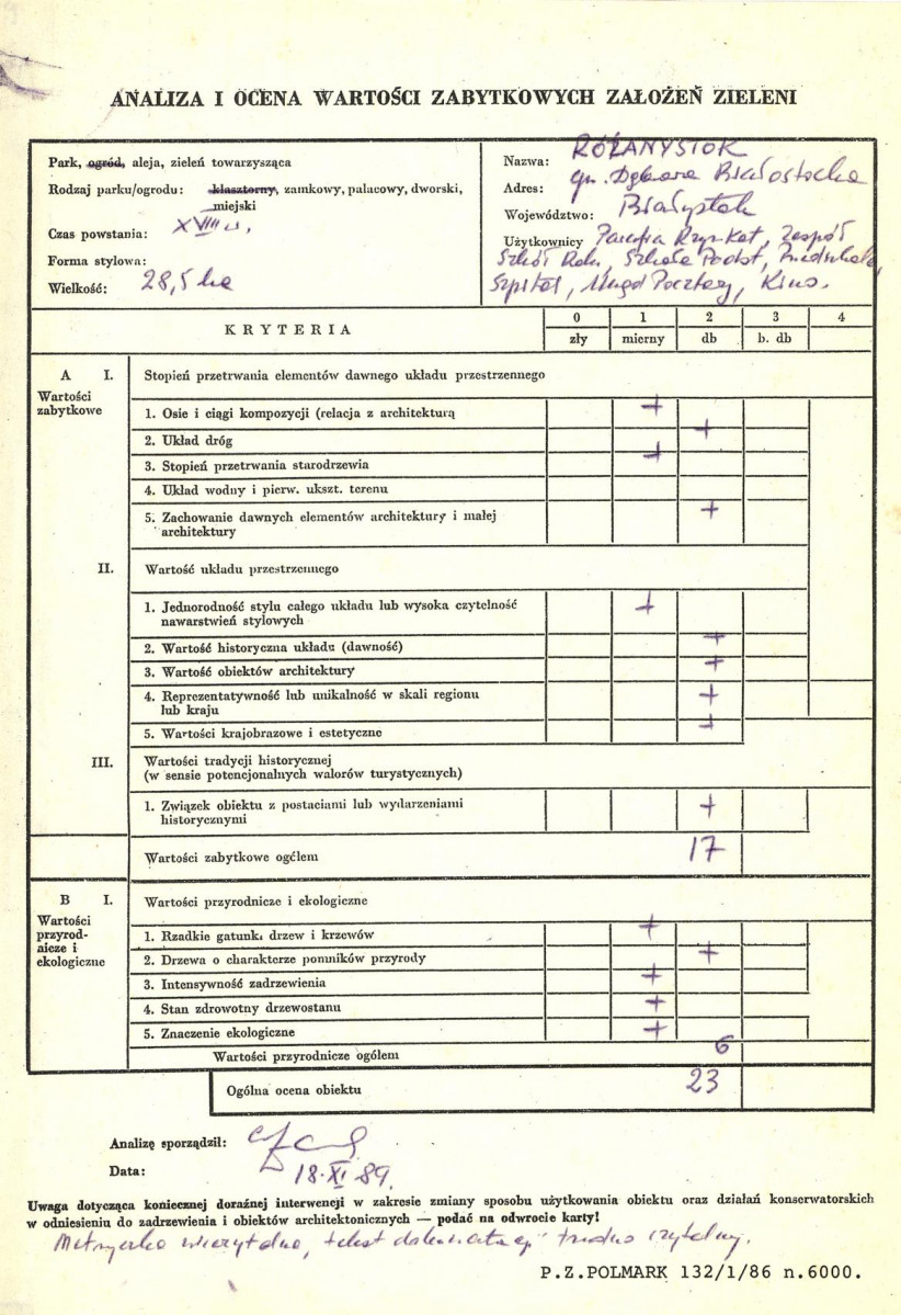 EP - Ewidencja parkowa, skan nr 3